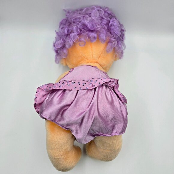Vintage Kenner Hugga Bunch Impkins Nuzzler Plus Baby Purple Hair Plush Doll 1985 - Picture 9 of 15